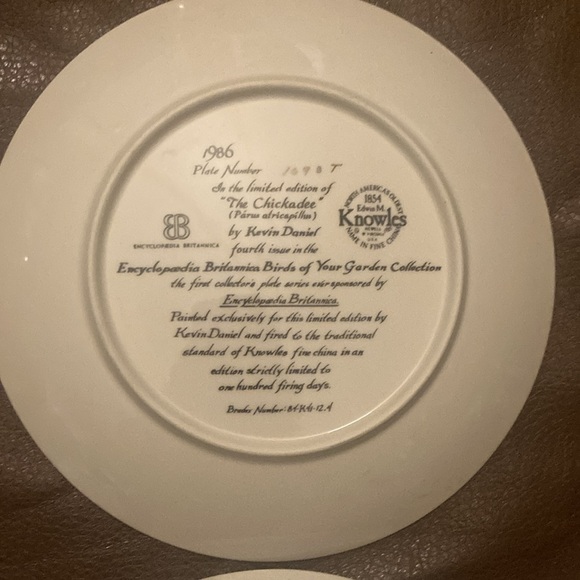 Collector plates Encyclopedia Britannica Birds of your Garden set of 4 - Picture 7 of 9